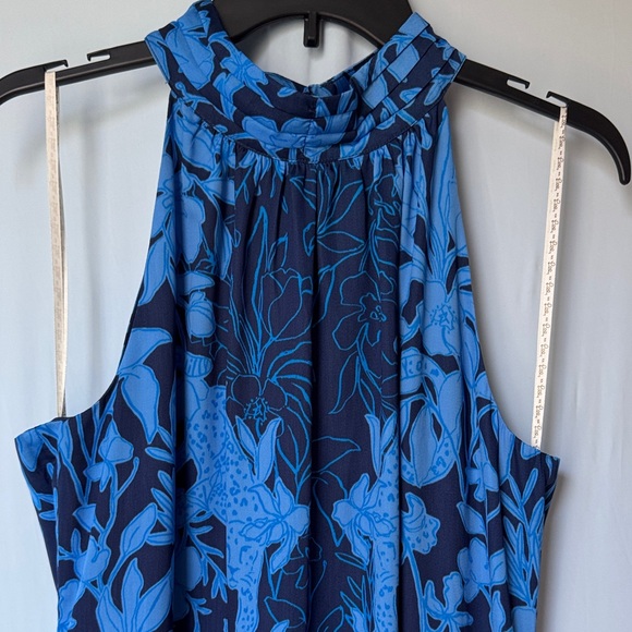 Lilly Pulitzer 12 Donita Floral Maxi Dress in Low Tide Navy Like New - Picture 6 of 11